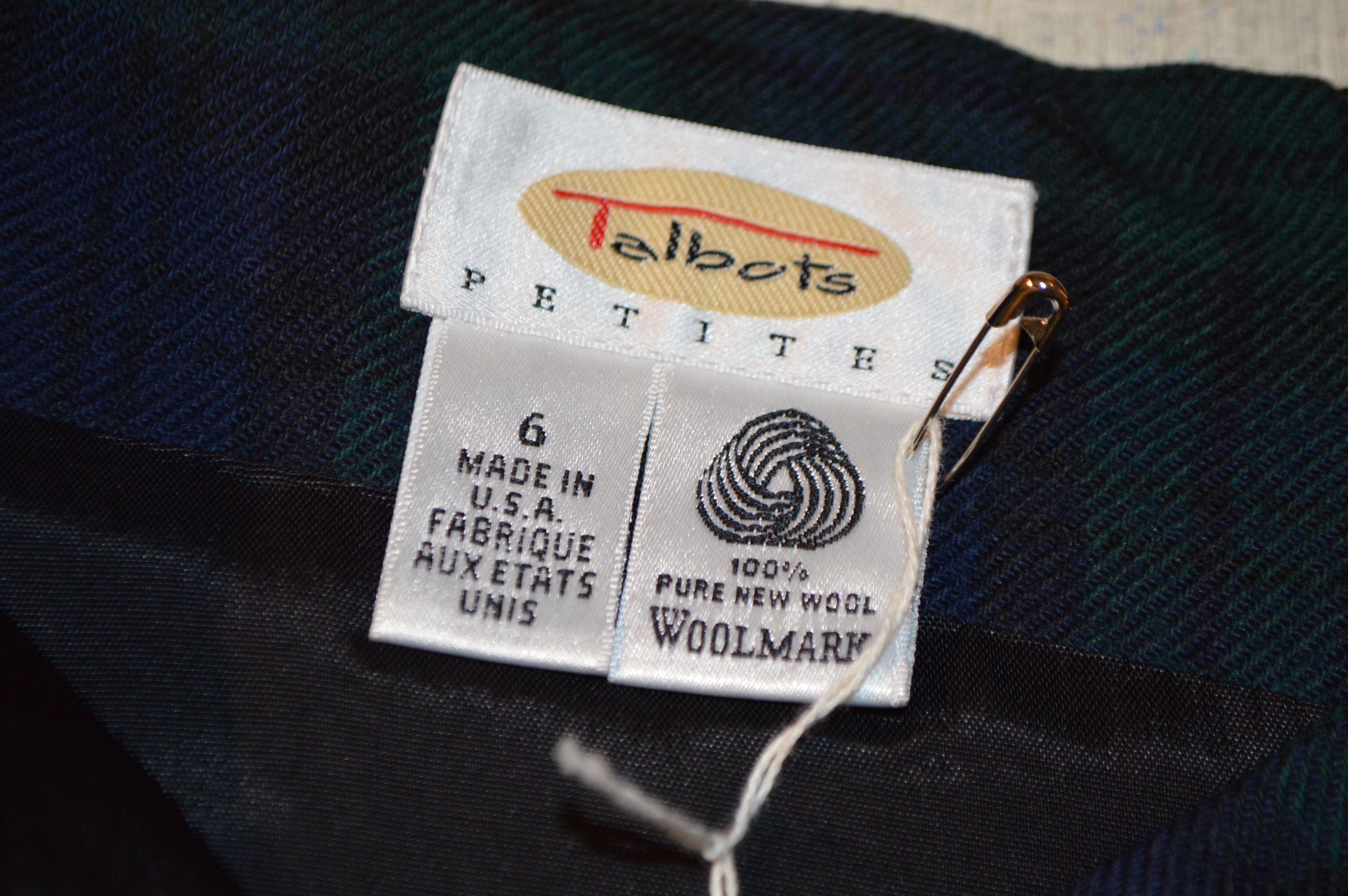 USA製 Talbots ブラックウォッチ ジャケット&スカート！！ レディース 