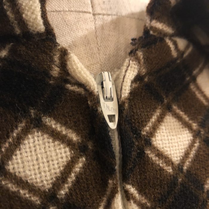 70s- pin tack check pattern Dress レディース 