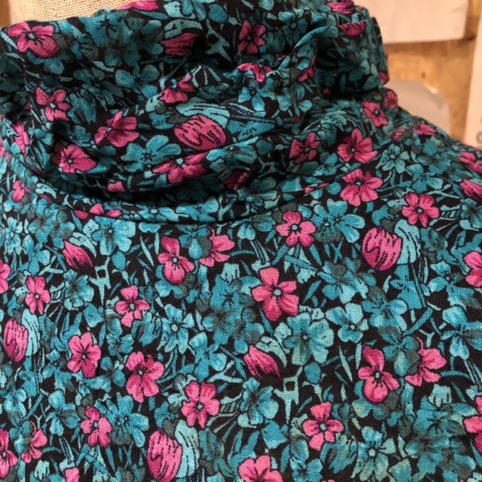 80s- flower pattern rayon dress レディース 