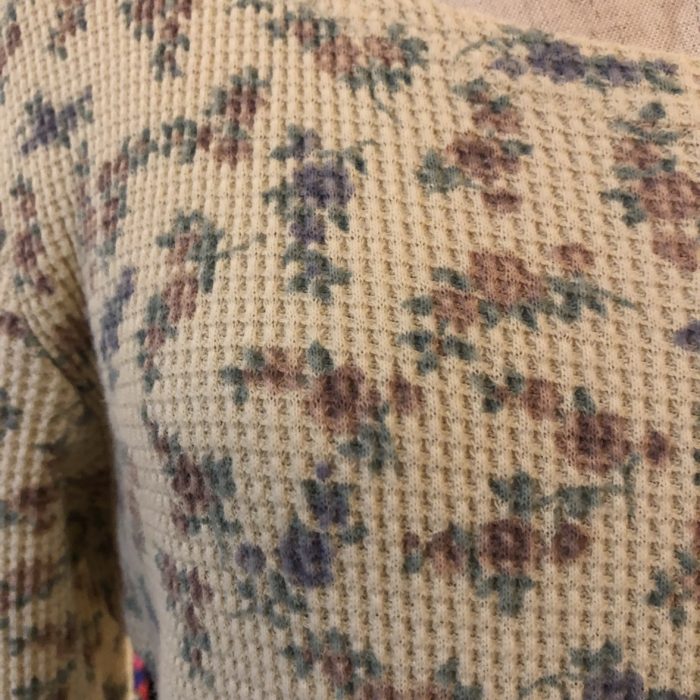 80s- USmade Flower pattern Thermal Dress レディース 