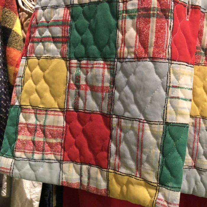 60s- patchwork print quilting coat レディース 
