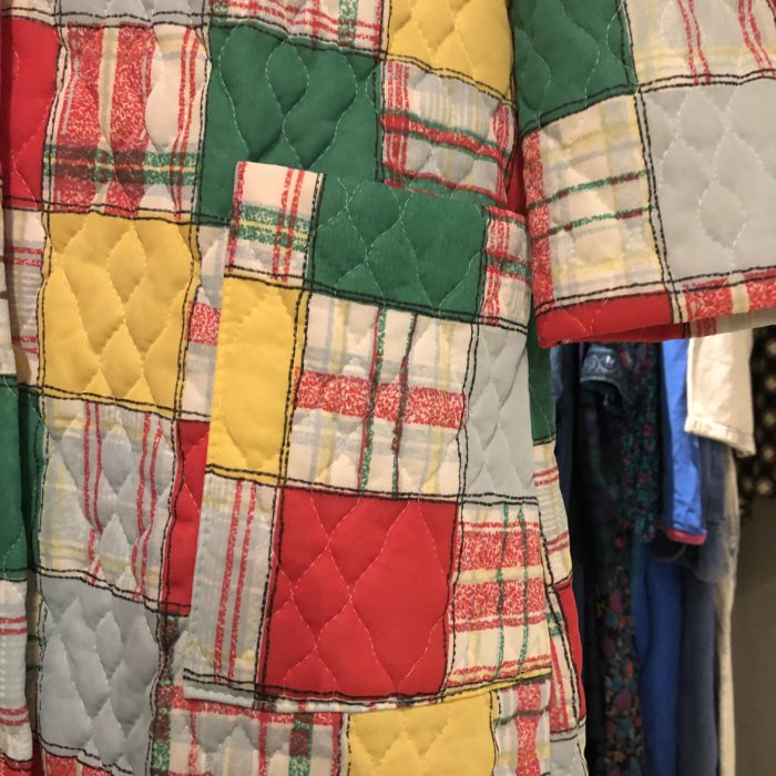 60s- patchwork print quilting coat レディース 
