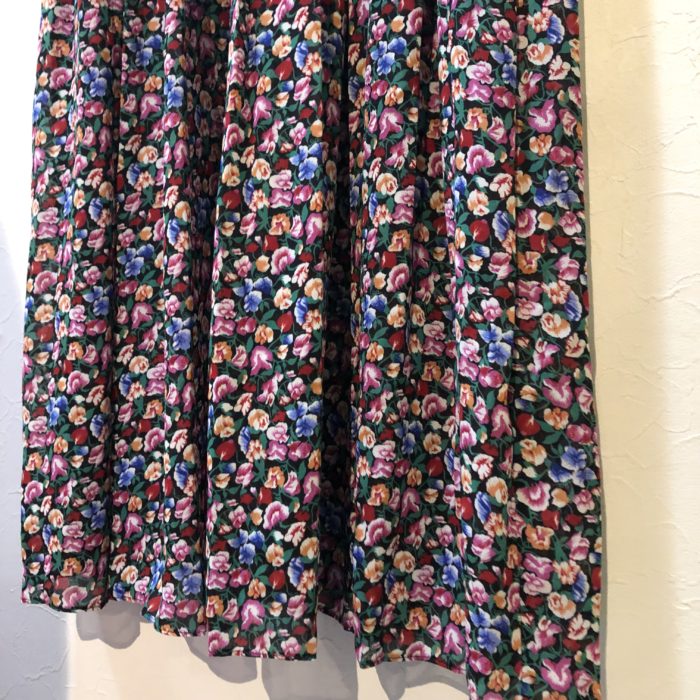 80s US Made Floral polyester dress レディース 
