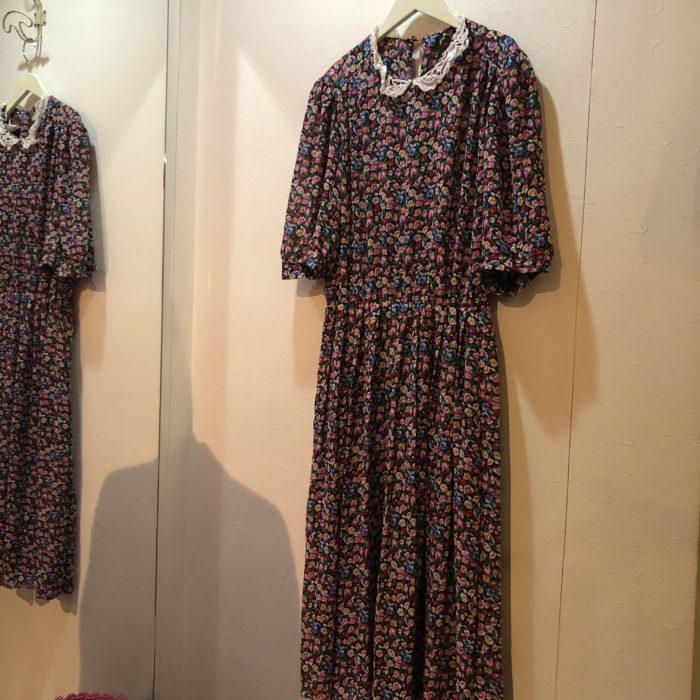 80s US Made Floral polyester dress レディース 
