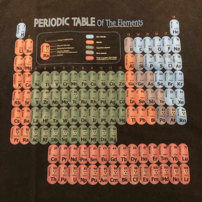 '02 FERIODIC TABLE of The Elements Tee ユニセックス 