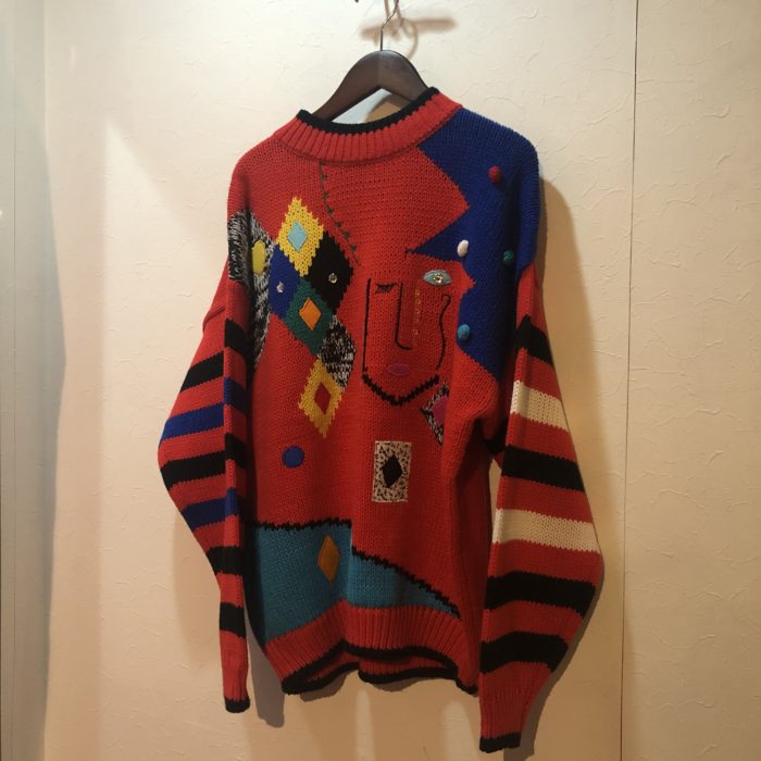 80sなカラフルニットセーター♡ | 小倉のレディース古着＆リメイク 